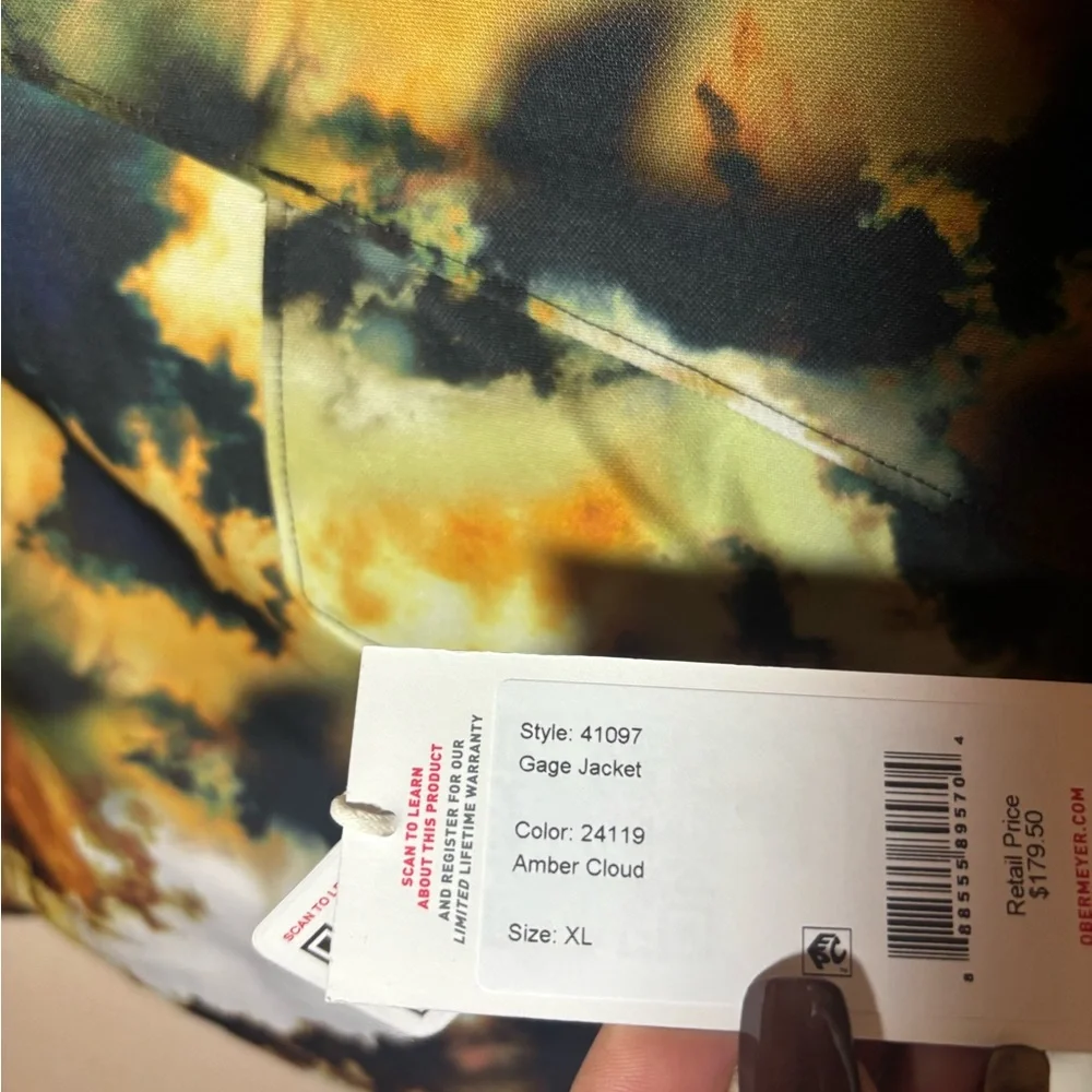Obermeyer Gage Jacket Boys/Teens XLarge Amber Cloud NWT Waterproof 10K - Picture 8 of 15